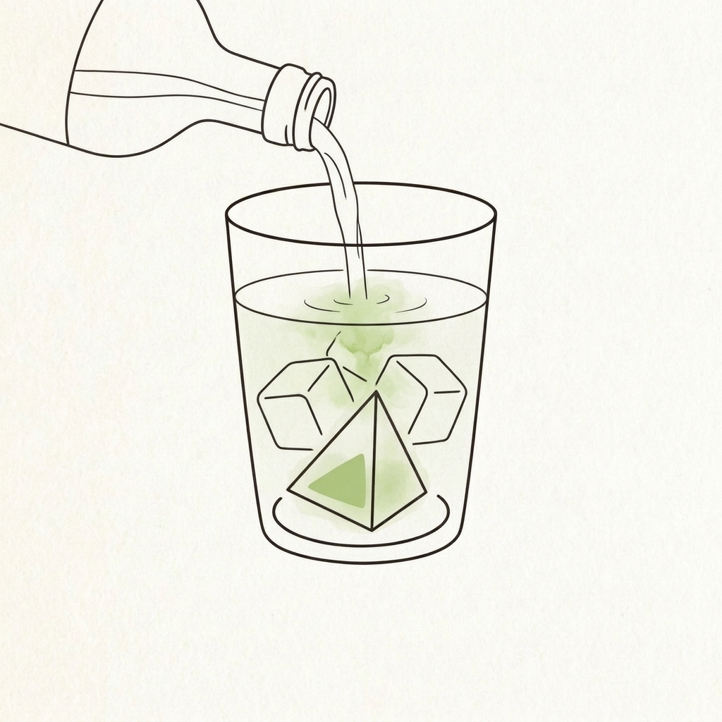 焼酎と水を注ぐ